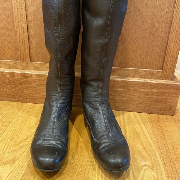 Lanvin Brown Leather Boots 7.5 - Picture 2 of 9